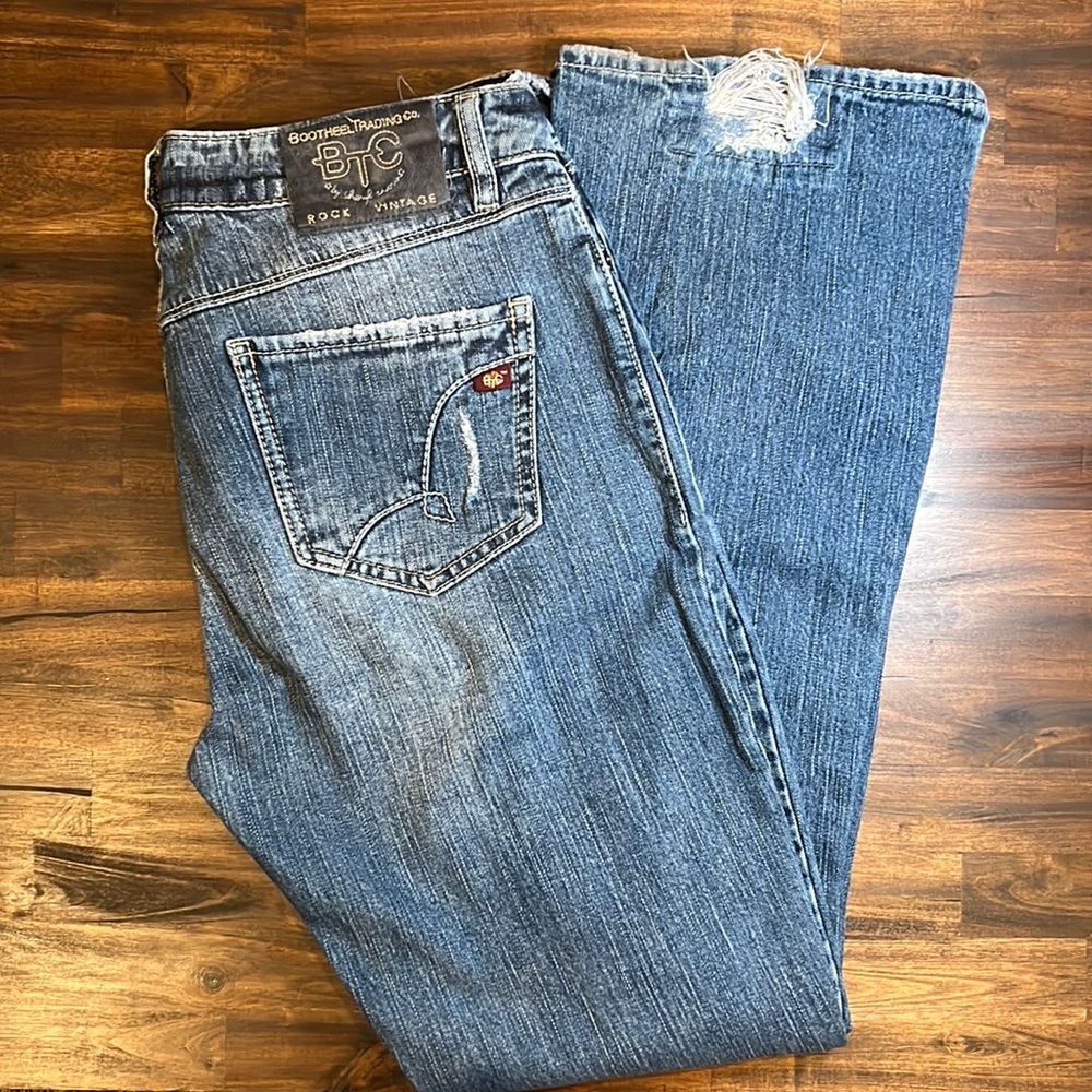 Bootheel Distressed Bootcut Jeans